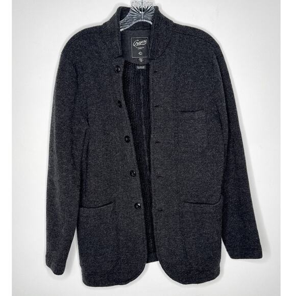 Grayers 100% Lambswool Charcoal Preppy Jacket Cardigan Mens medium - Picture 6 of 16